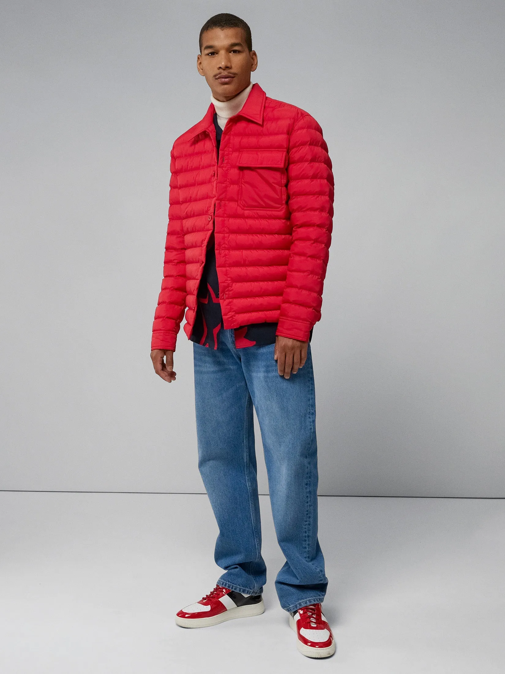 J.Lindeberg Mens Gorman Quilted jacket - BARBADOS CHERRY