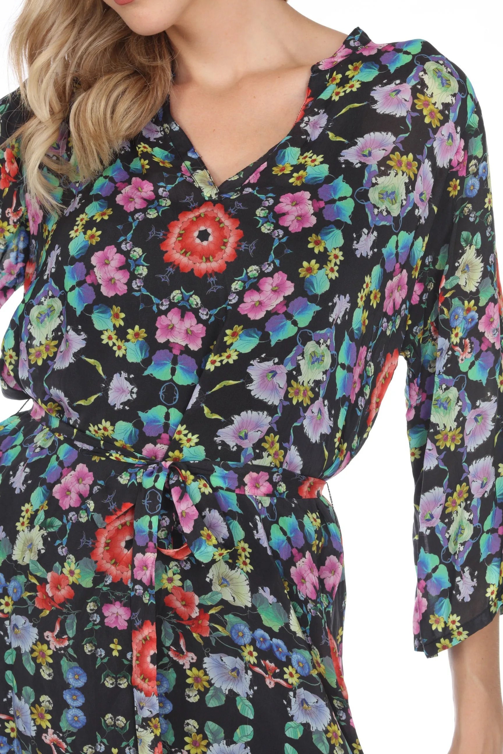 Johnny Was Multi Ella Floral Tunic Dress C21822B4 Plus Size