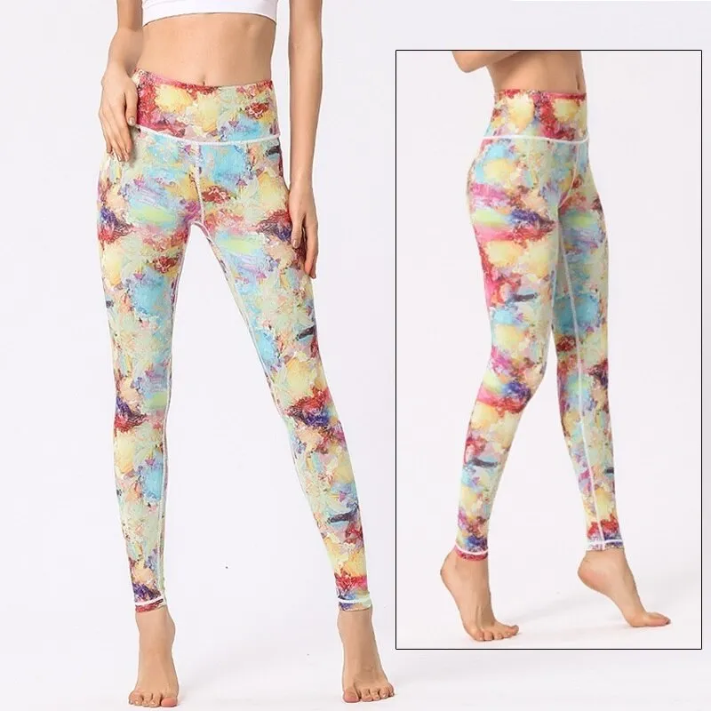 KittenAlarm - Mojoyce Cloud Hide Women Home Yoga Pants Fitness Gym Exercise Sports Leggings High Waist Sexy Long Print Tights Workout Running Trouser