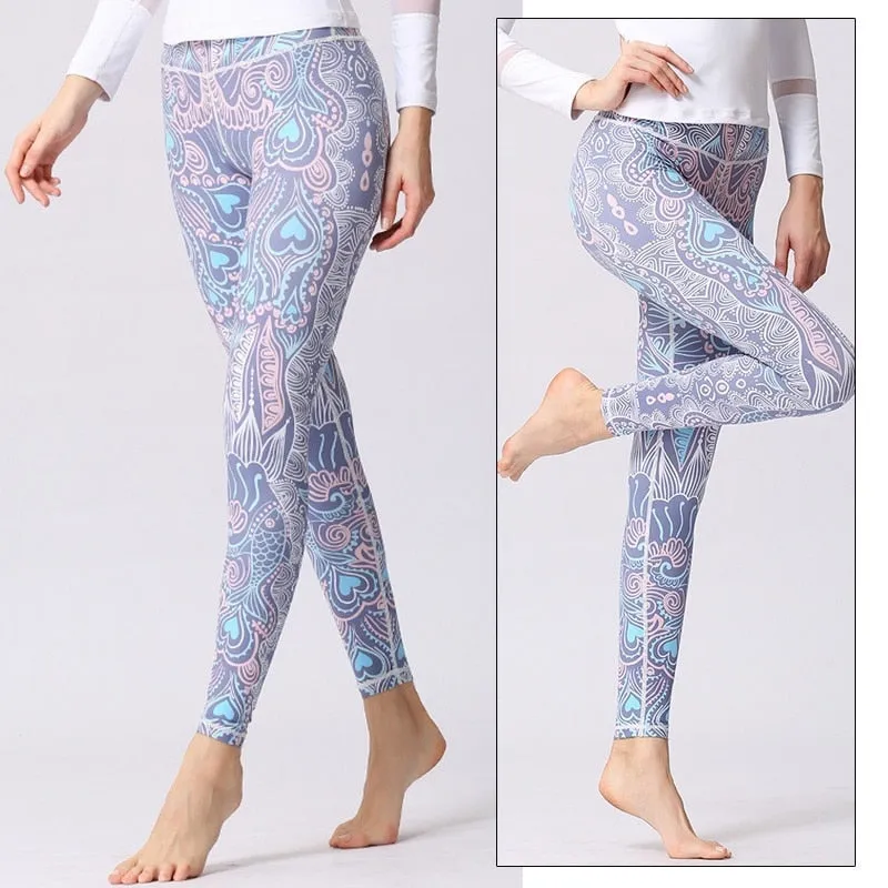 KittenAlarm - Mojoyce Cloud Hide Women Home Yoga Pants Fitness Gym Exercise Sports Leggings High Waist Sexy Long Print Tights Workout Running Trouser