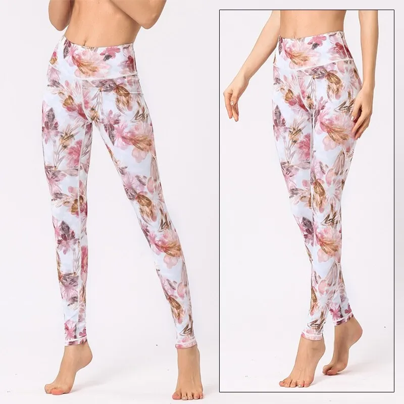 KittenAlarm - Mojoyce Cloud Hide Women Home Yoga Pants Fitness Gym Exercise Sports Leggings High Waist Sexy Long Print Tights Workout Running Trouser