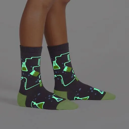 Laboratory Kid's Crew Socks (Age 3-6yrs) - Glow in the Dark