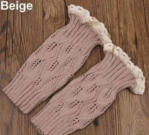 Lacey Leg Warmer Boot Knit Socks for Woman