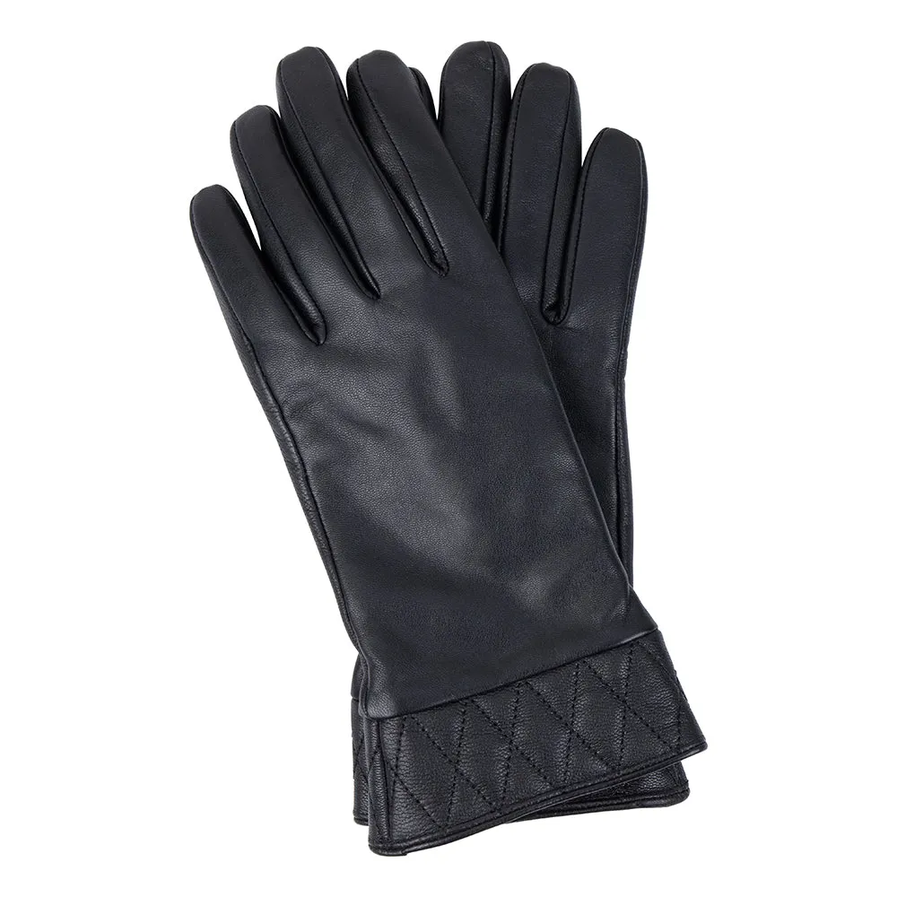 Ladies Waterproof Leather Gloves - Black