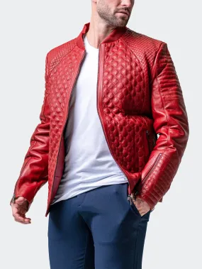 Leather Croco Red