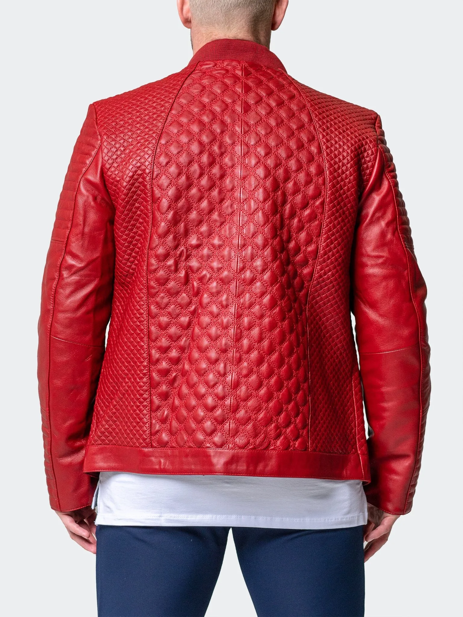 Leather Croco Red