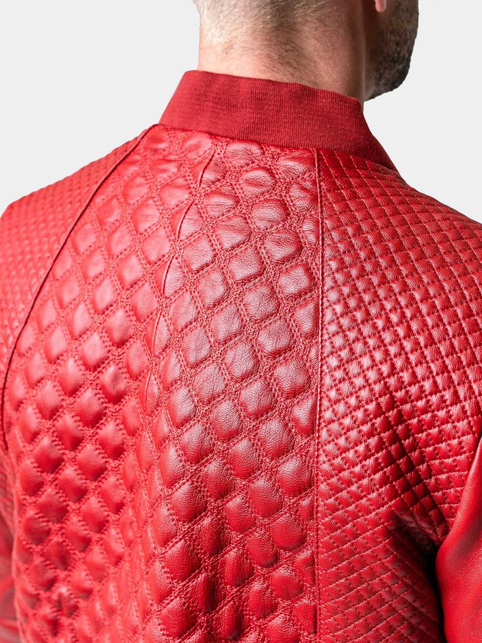 Leather Croco Red