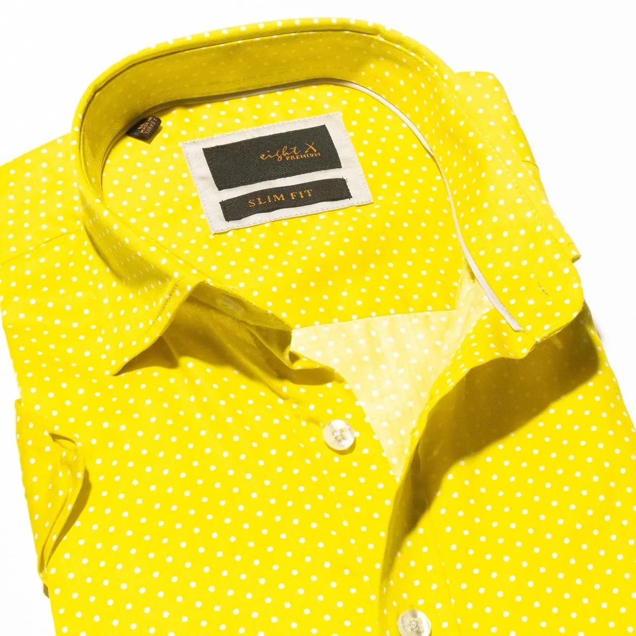 Lemon Polka Dot Short Sleeve Shirt