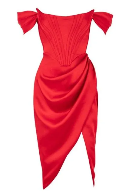 Leona Bodycon Dress - Lipstick Red