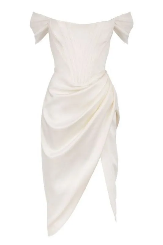 Leona Bodycon Dress - Pearl White