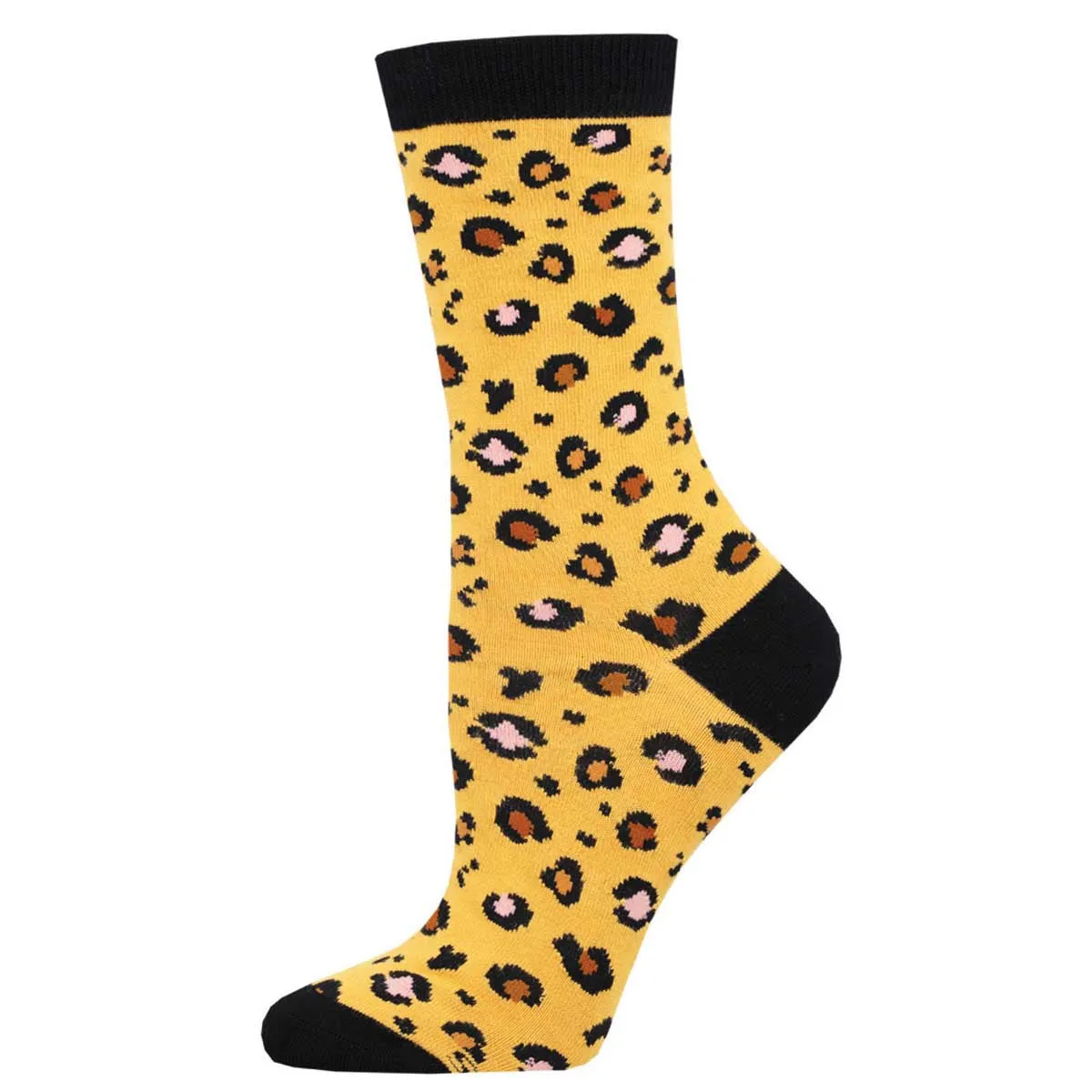 Leopard Print (Gold) Women's Bamboo Crew