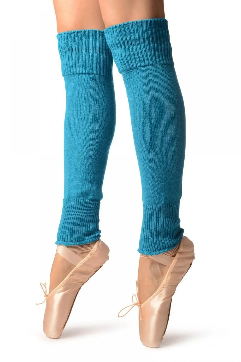 Light Cerulean Blue Plain Dance/Ballet Leg Warmers