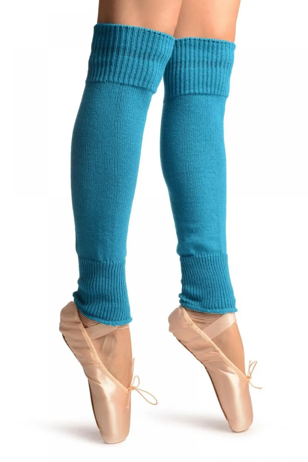 Light Cerulean Blue Plain Dance/Ballet Leg Warmers