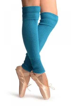 Light Cerulean Blue Plain Dance/Ballet Leg Warmers