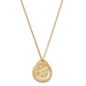 Lilac Skies Coin Necklace (18K Gold Vermeil)