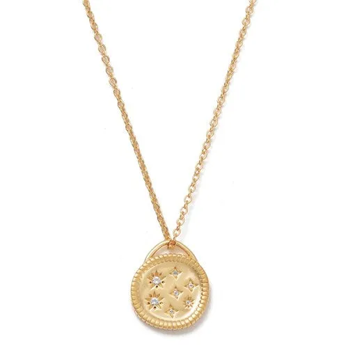 Lilac Skies Coin Necklace (18K Gold Vermeil)