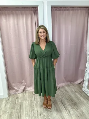 Lovely Olive Dress