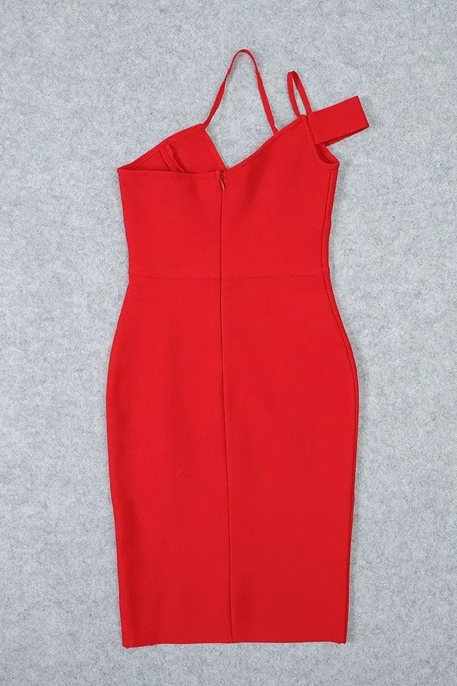 Luna Bodycon Dress - Lipstick Red