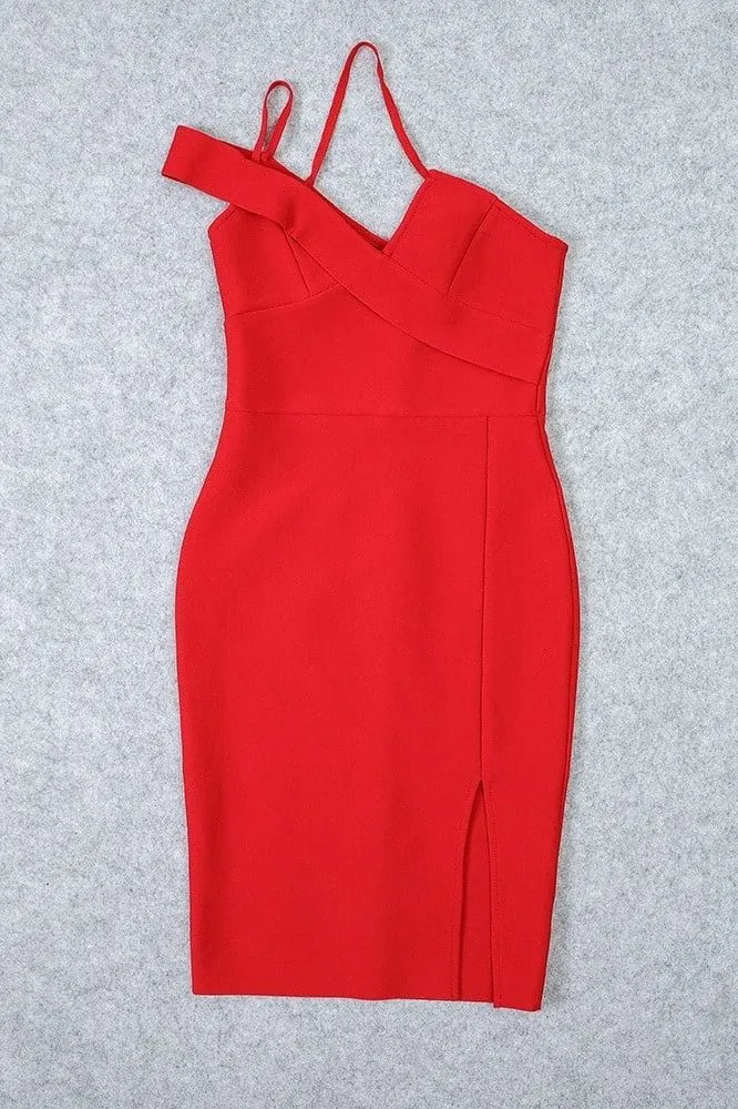 Luna Bodycon Dress - Lipstick Red