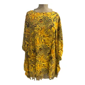 Maya Leopard Top Tunic KaftanOSFA 14-26