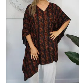 Maya  Top Tunic – OSFA, Bold Bohemian Style