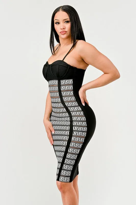 Maze Enigma Bodycon Dress