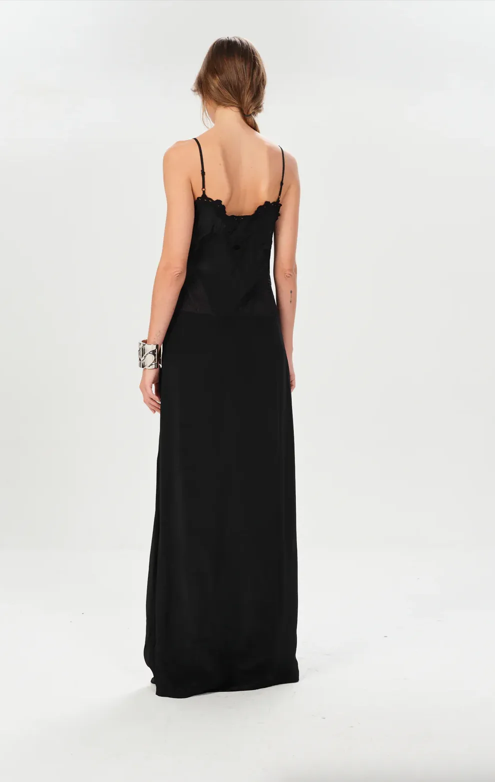 MELLADO PHILIPPA LONG DRESS - BLACK