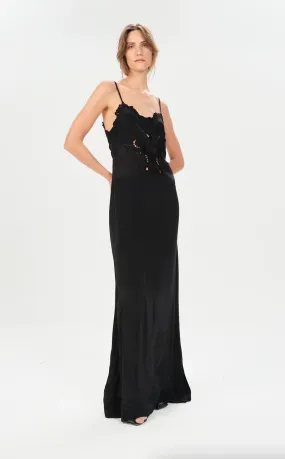 MELLADO PHILIPPA LONG DRESS - BLACK