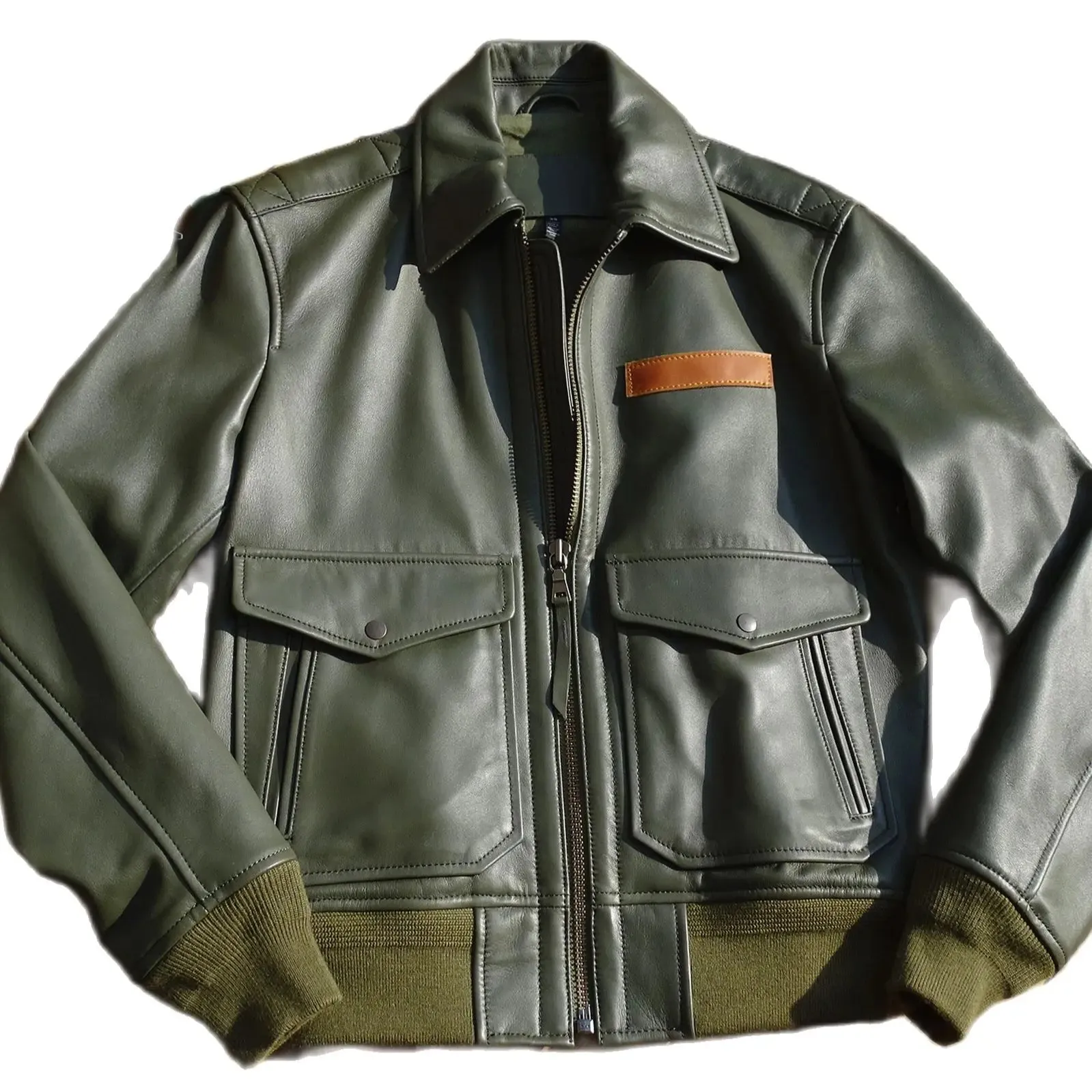 Men's Aviator Jacket Genuine Leather G2 Military Style