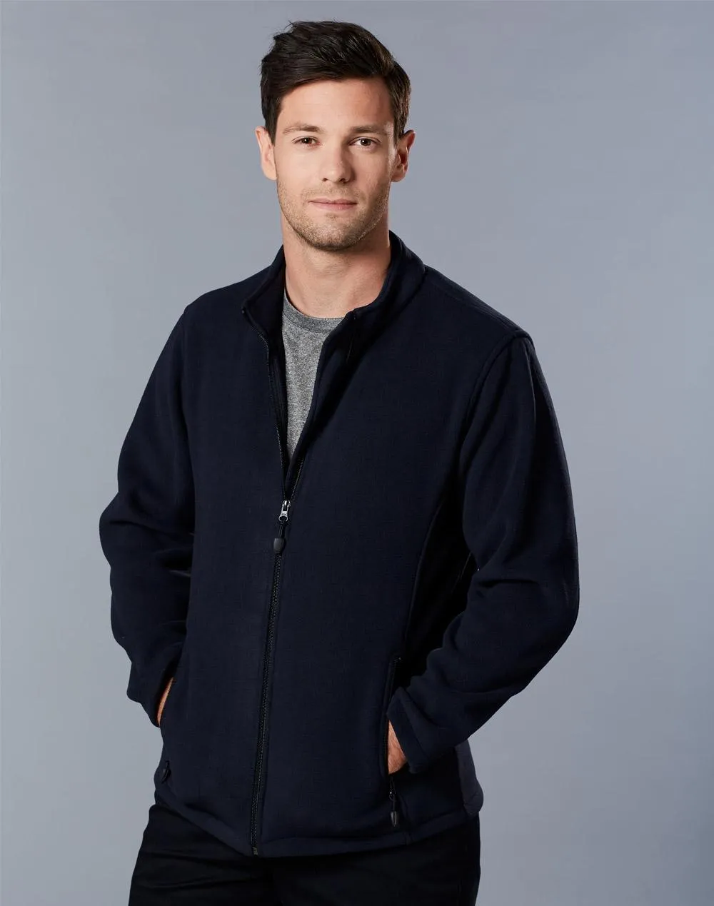 Men's Bonded Polar Fleece Full Zip Jacket - PF07