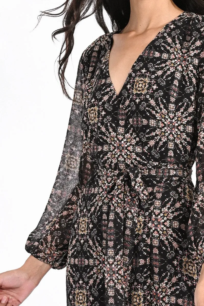 Molly Bracken Printed Wrap Dress