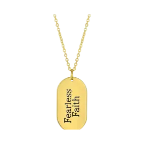 Montana Silversmiths Women's Fearless Faith Rounded Dog Tag Necklace