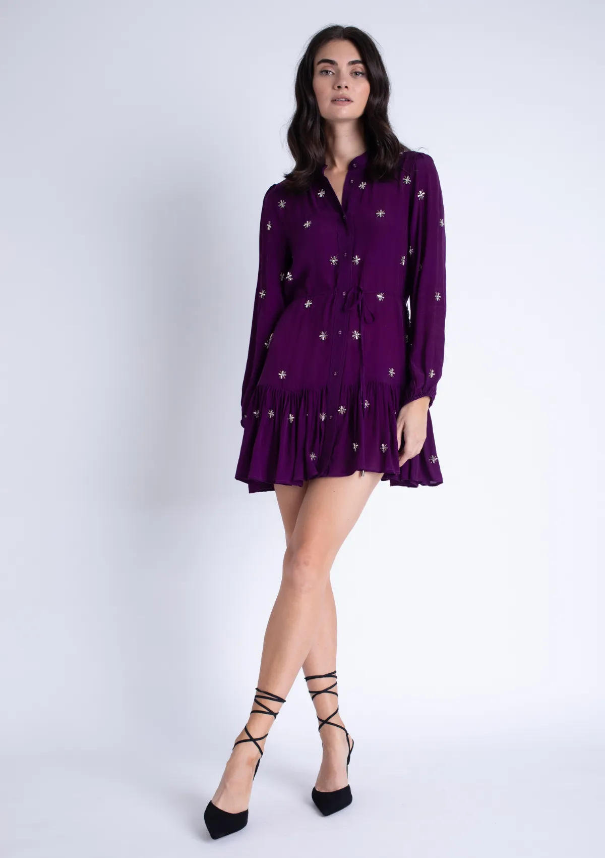 Moraima Beaded Mini Dress.