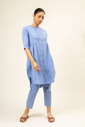 Naomi Blue Upcycled Cotton Tunic