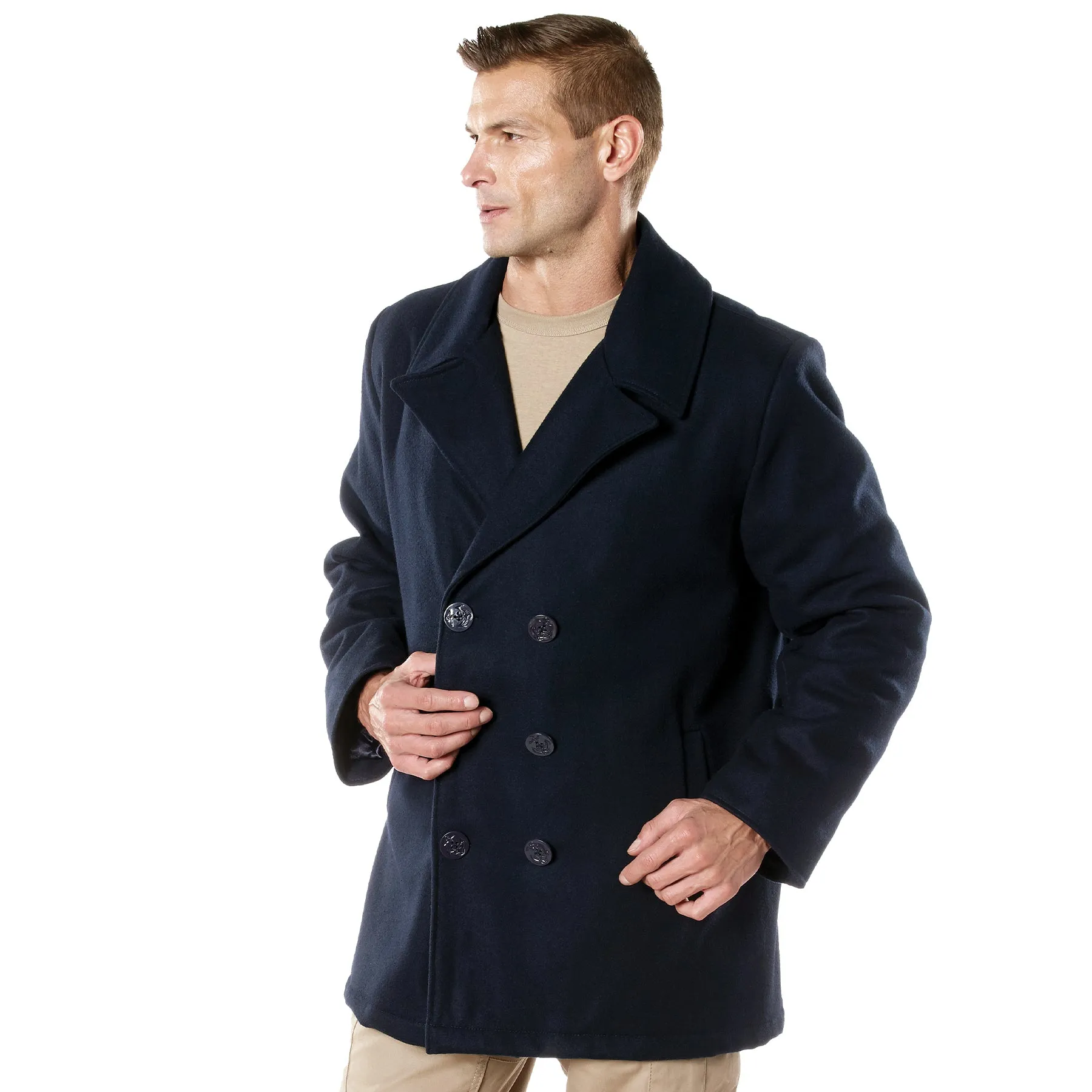 Naval Heritage Pea Coat- NAVY BLUE