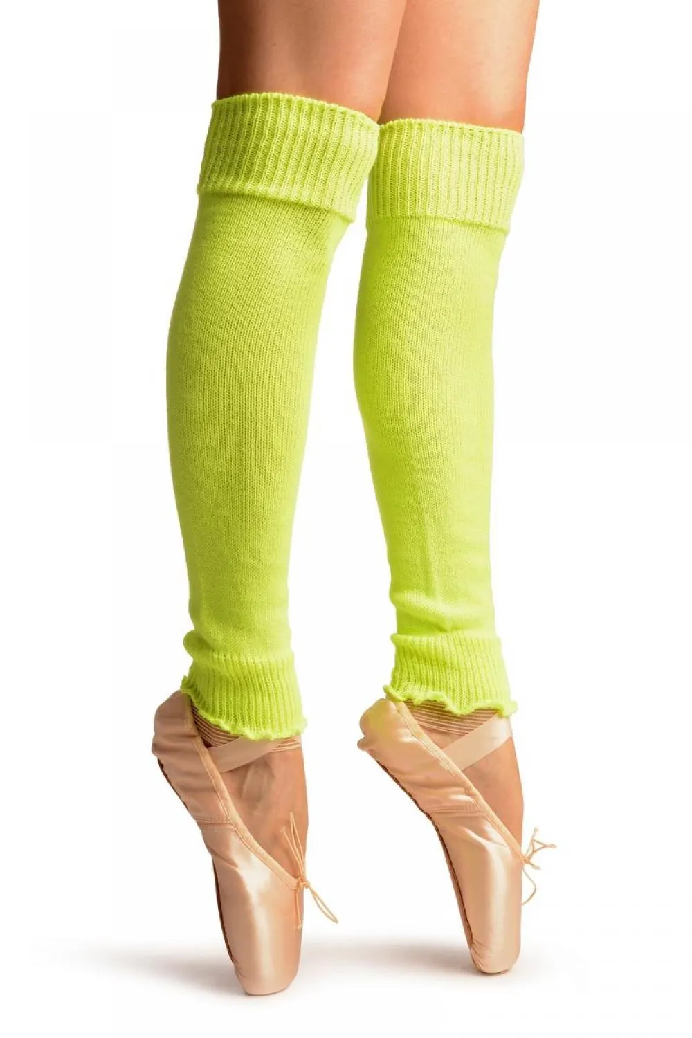 Neon Yellow Fluorescent Dance/Ballet Leg Warmers