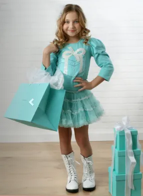 Ooh La La Couture Girls Blue Tiffany Box Tutu Dress