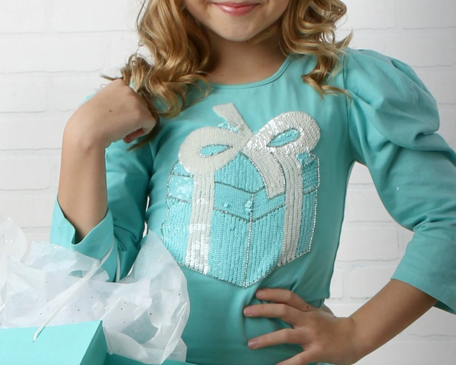 Ooh La La Couture Girls Blue Tiffany Box Tutu Dress