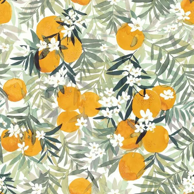 Orange Blossom Peel & Stick Wallpaper