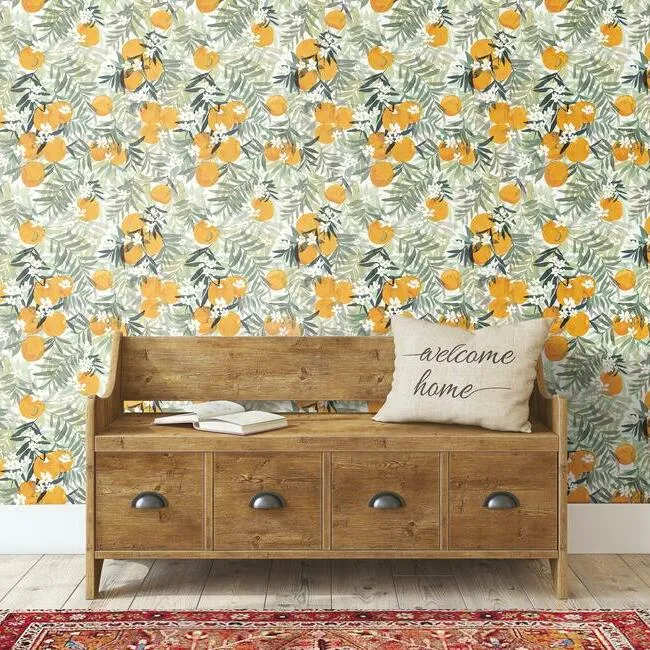 Orange Blossom Peel and Stick Wallpaper