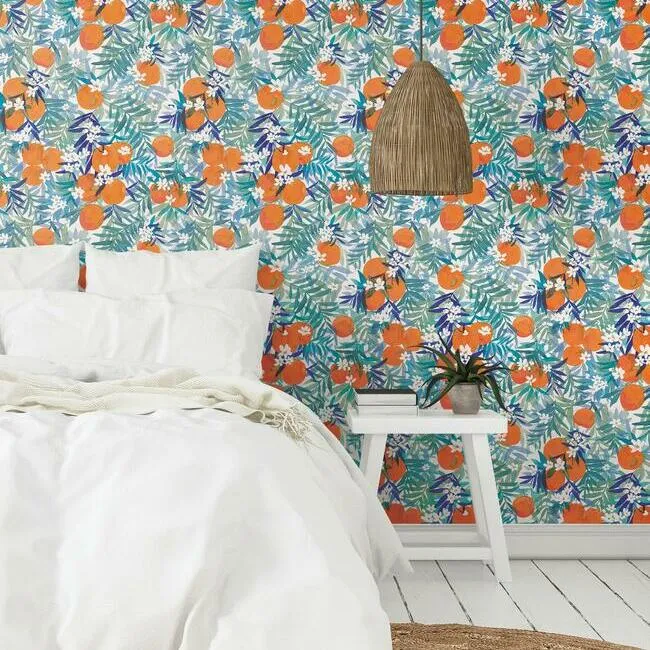 Orange Blossom Peel and Stick Wallpaper