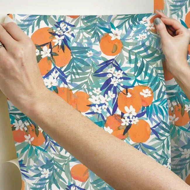 Orange Blossom Peel and Stick Wallpaper