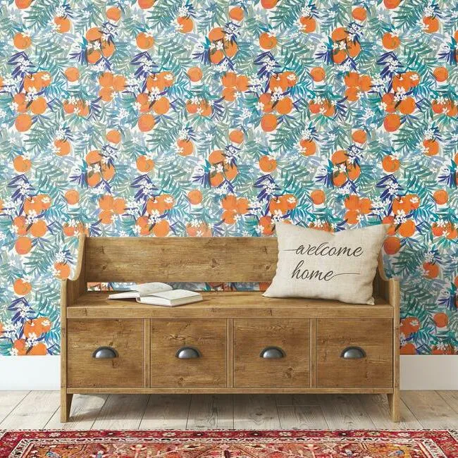 Orange Blossom Peel and Stick Wallpaper