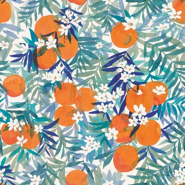 Orange Blossom Peel and Stick Wallpaper