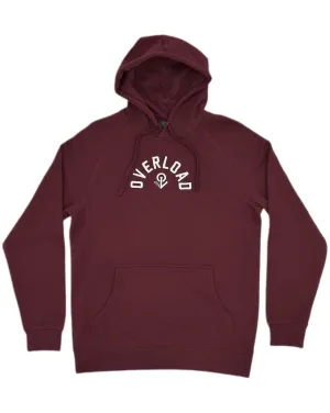 Overload Semi Circle Embroidered Hoodie - Burgandy