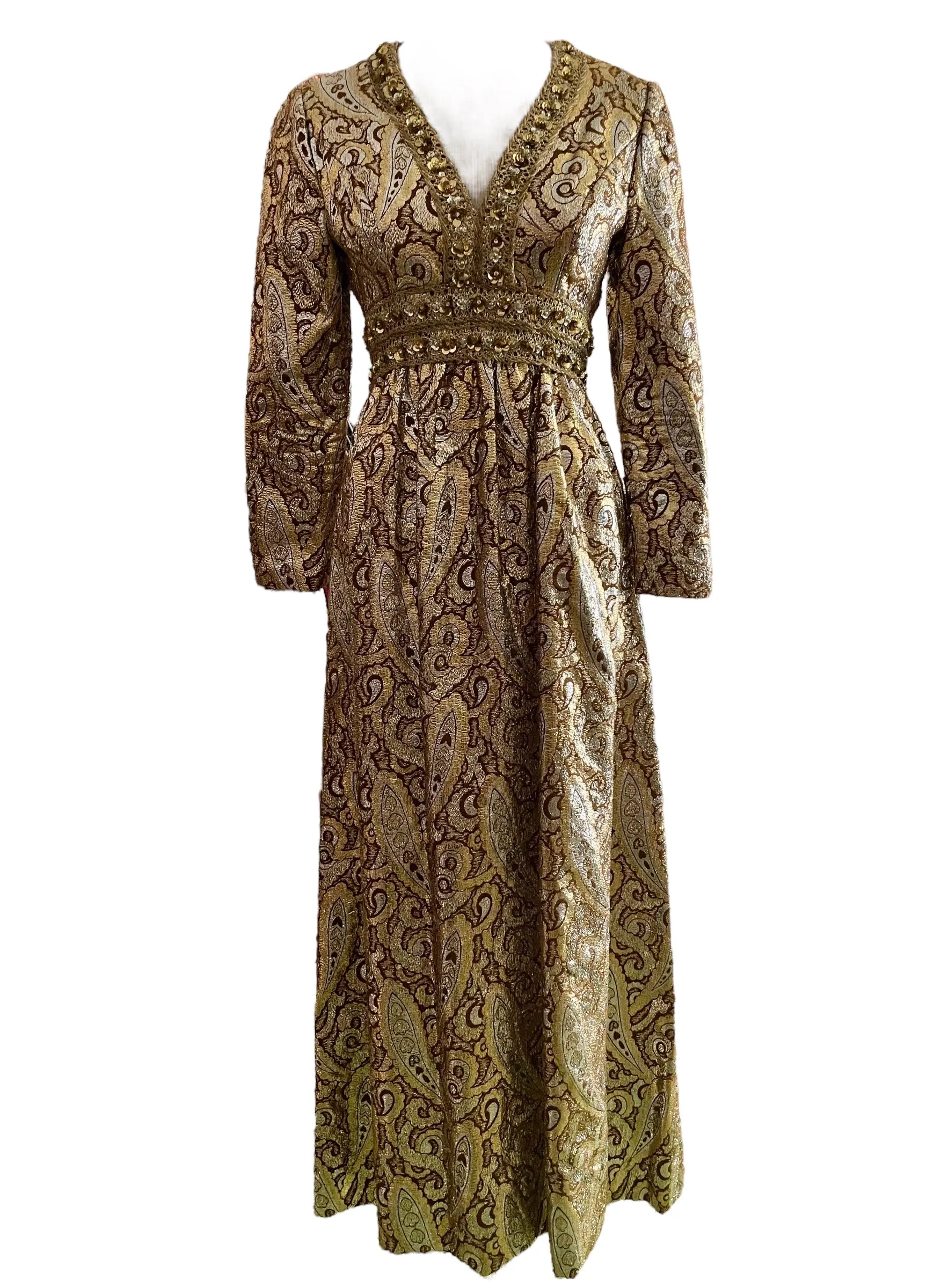 Paisley Brocade Gown