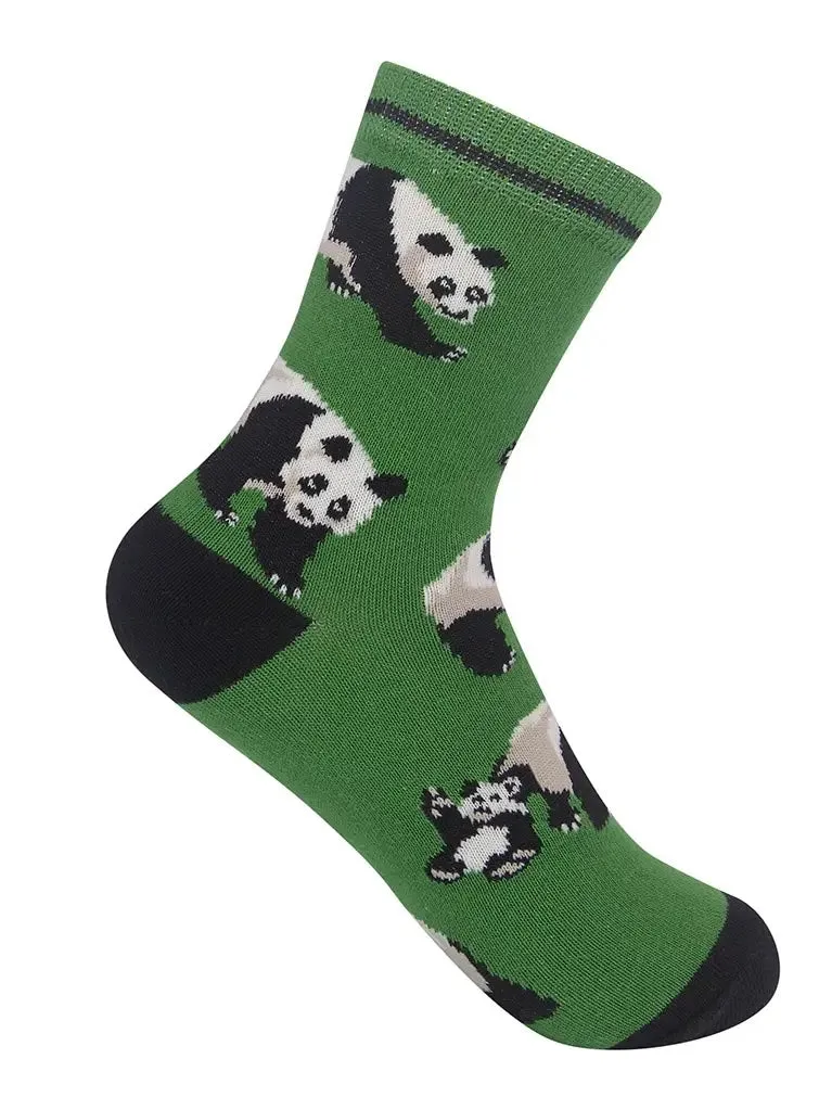 Panda Kids' Crew Socks (Age 7-10)