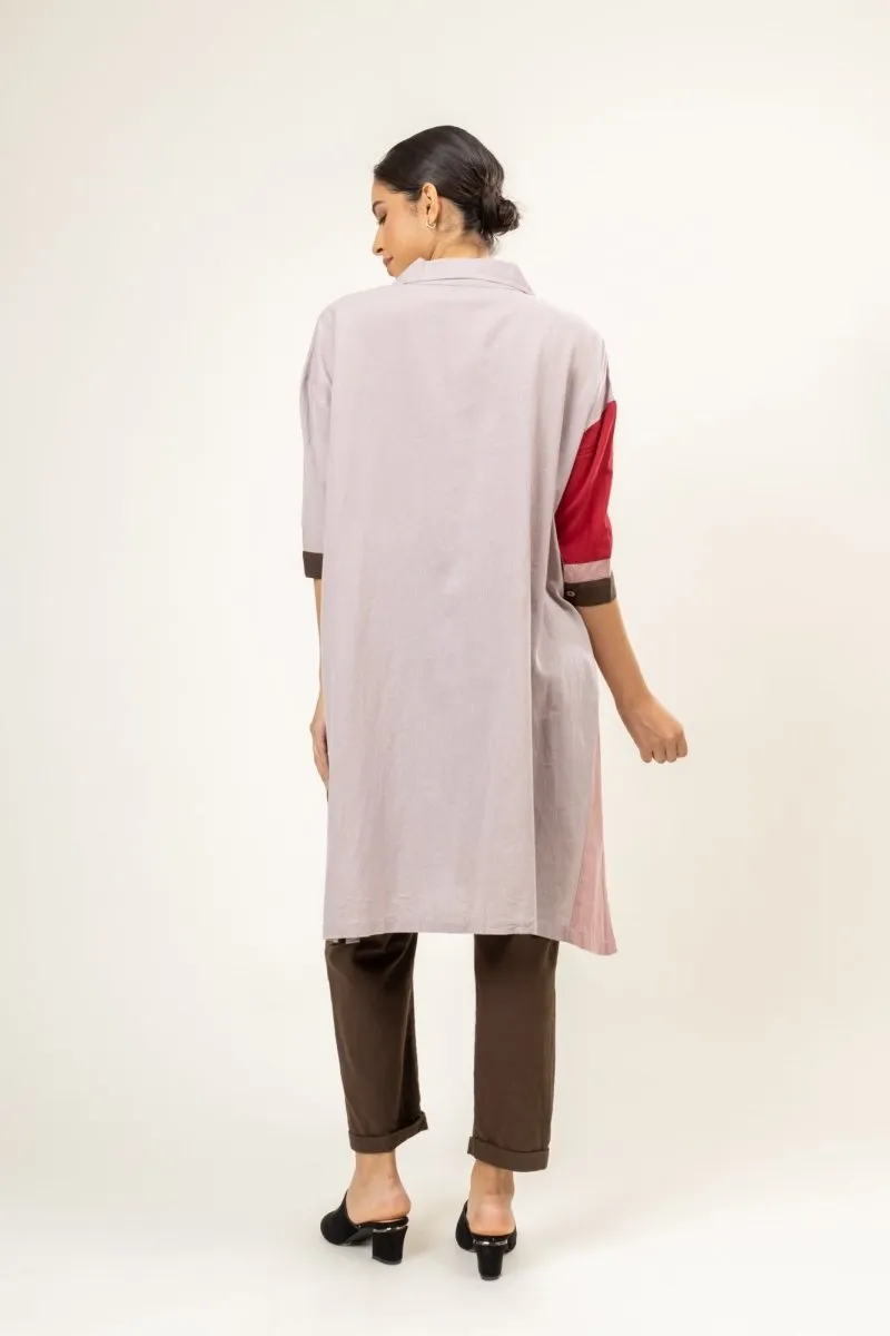 Panelled Blake Upcycled Cotton Tunic