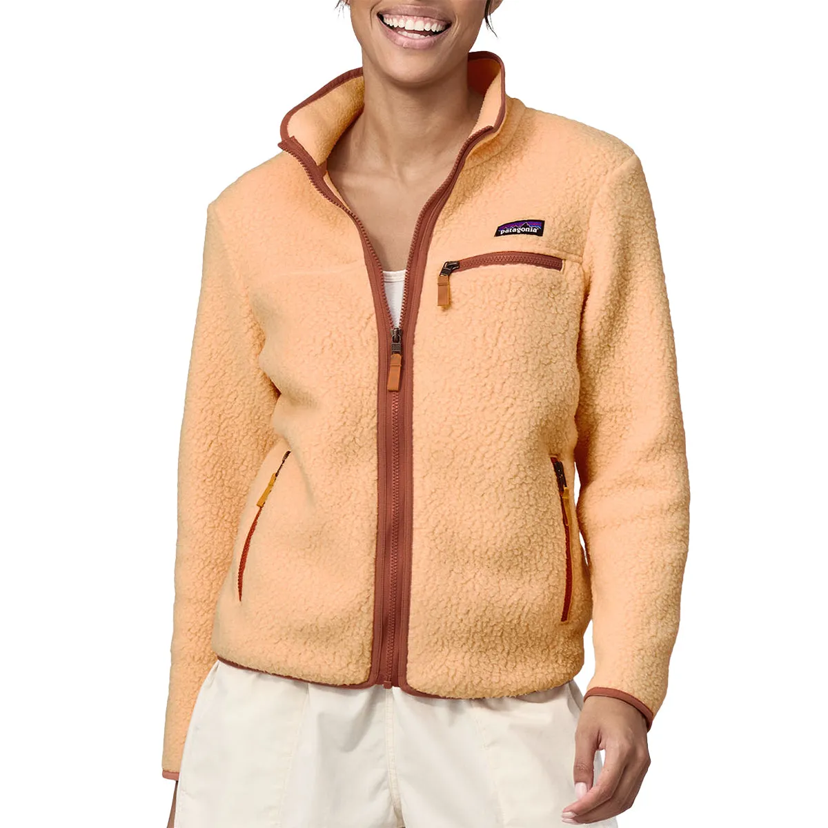 Patagonia Women's Retro Pile Fleece Zip Jacket - Sandy Melon