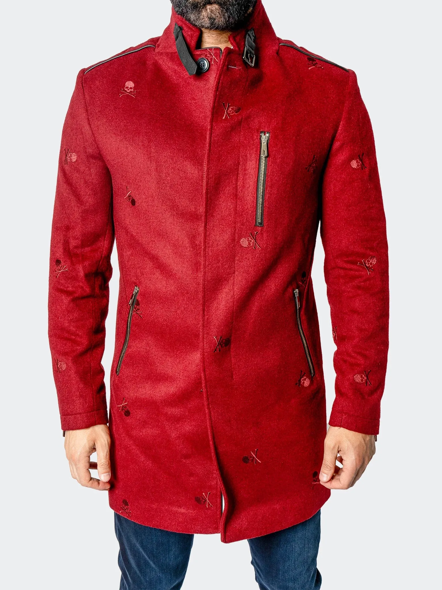 Peacoat CaptainSkull Red